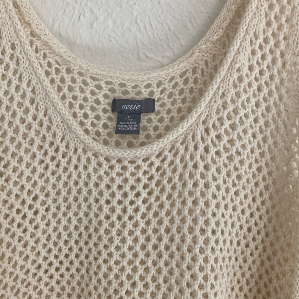 Crochet woven Aerie coverup XL